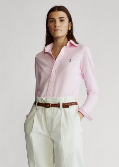 Camisa Oxford Polo Ralph Lauren Mujer Rosas - Knit Cotton - NCXVY7918